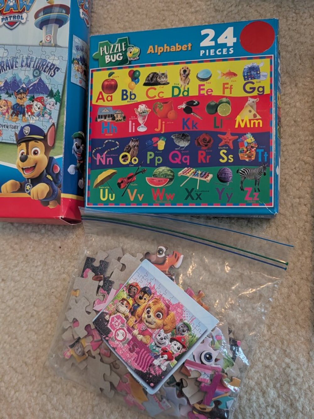 kids puzzle set games toys paw patrol abc learning building blocks